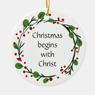 Christian Christmas Scripture Sticker Scripture Ceramic Tree Decoration