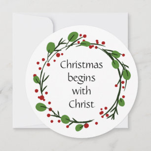 Christian Christmas Scripture Sticker Scripture Holiday Card
