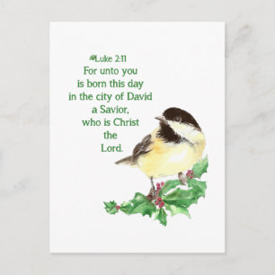 Christian Christmas Scripture Sticker Scripture Holiday Postcard