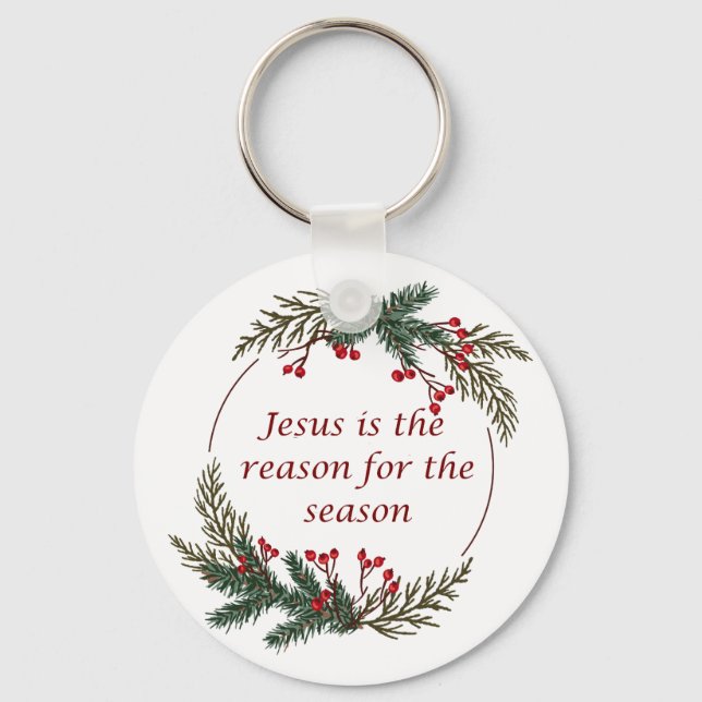 Christian Christmas Scripture Sticker Scripture Key Ring (Back)
