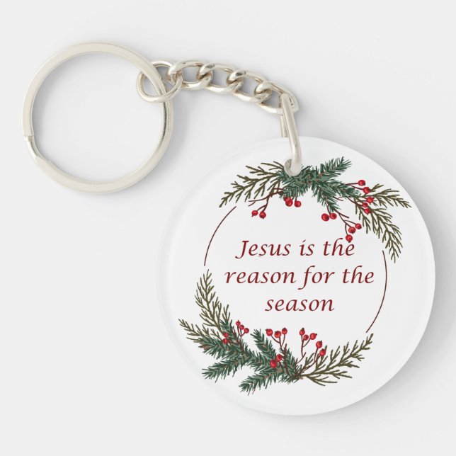 Christian Christmas Scripture Sticker Scripture Key Ring (Front)