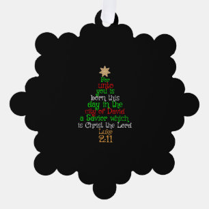 Christian Christmas Tree Shirts Decoration Card