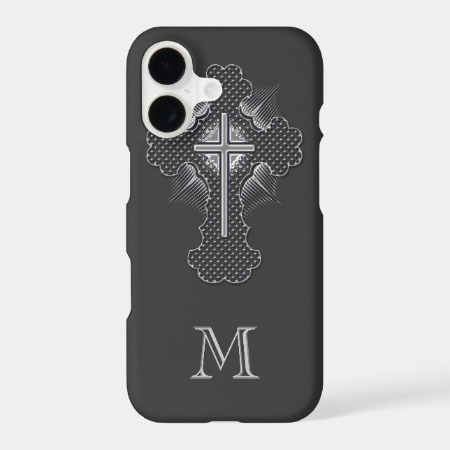 Christian chrome cross grey monogram (Back)