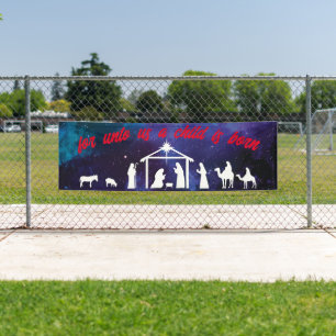 Christian Church Baby Jesus Christmas Nativity  Banner