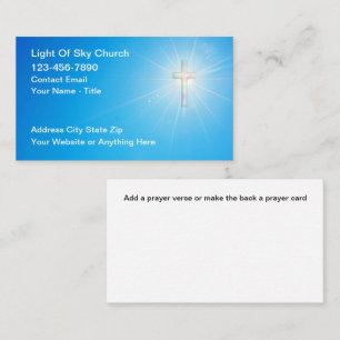 Christian Church Business Cards With Cross