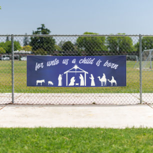 Christian Church Christmas Nativity Banner