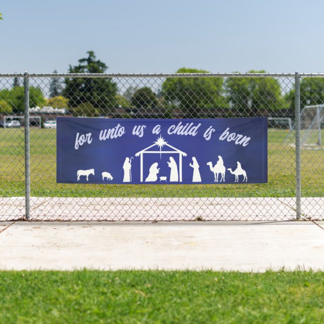 Christian Church Christmas Nativity Banner (Insitu)