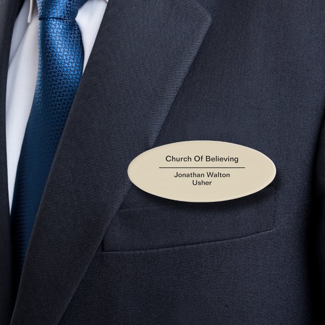 Christian Church Clergy And Usher Name Tag (Creator Uploaded)