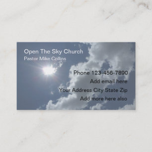 Christian Church Pastor Sky Sun Business Card