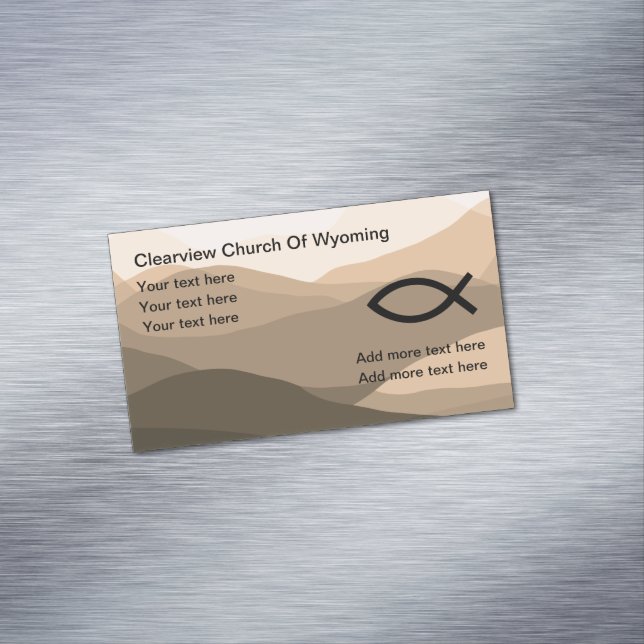 Christian Church Scenic Business Card Magnets (In Situ)