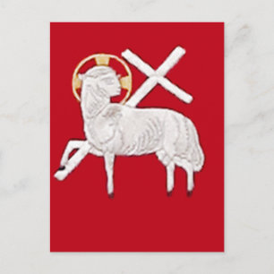 CHRISTIAN CHURCH SYMBOLS-LAMB OF GOD POSTCARD