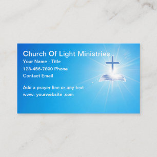 Christian Church Theme Prayer Bible Cards