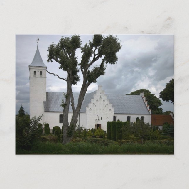 Christian church Voldum Denmark Postcard (Front)