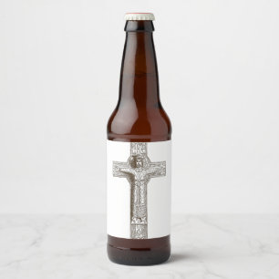 Christian Classical Cross Beer Bottle Label