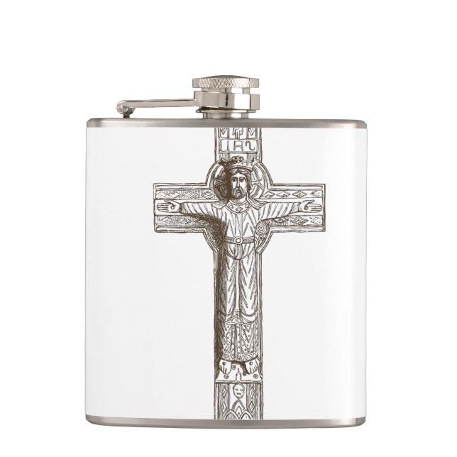 Christian Classical Cross Hip Flask (Front)