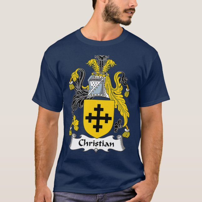 Christian Coat of Arms  Family Crest T-Shirt (Front)
