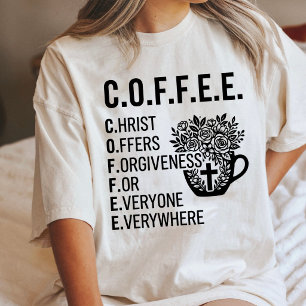 Christian Coffee Acronym Faith Gift Tri-Blend Shirt