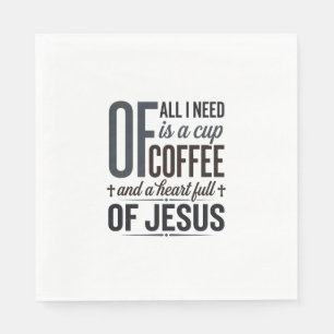 Christian Coffee Jesus Quote Vintage Shirt Design_ Napkin
