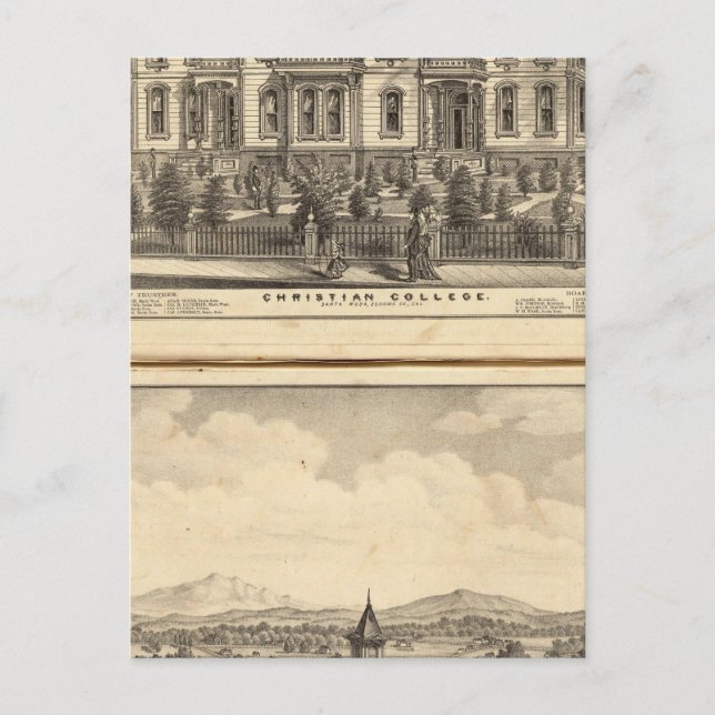 Christian College and Pacific Methodist College Postcard (Front)
