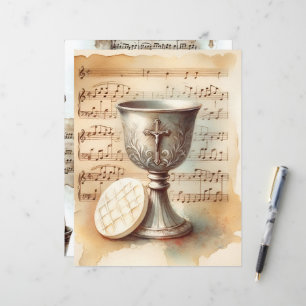 Christian Communion Vintage Scrapbook Paper