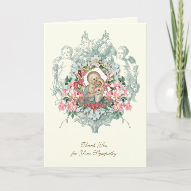 Christian Condolence Funeral Thank you Card (Front)