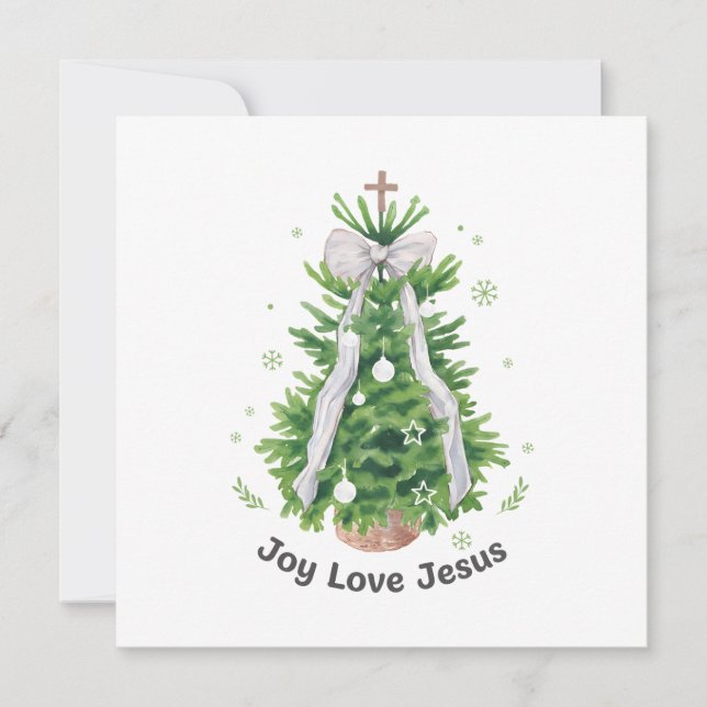 Christian Coquette Christmas Tree  Holiday Card (Front)