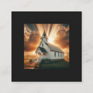 Christian Country Church Square Business Card