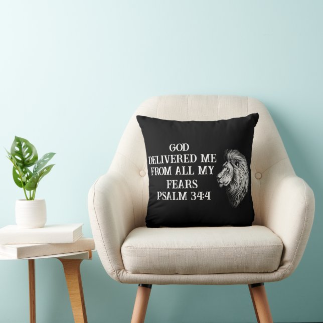 Christian Courage Biblical Inspirational Message  Cushion (Chair)
