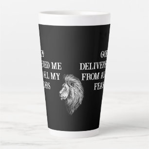 Christian Courage Biblical Inspirational Message Latte Mug