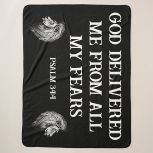 Christian Courage Biblical Inspirational Message Sherpa Blanket