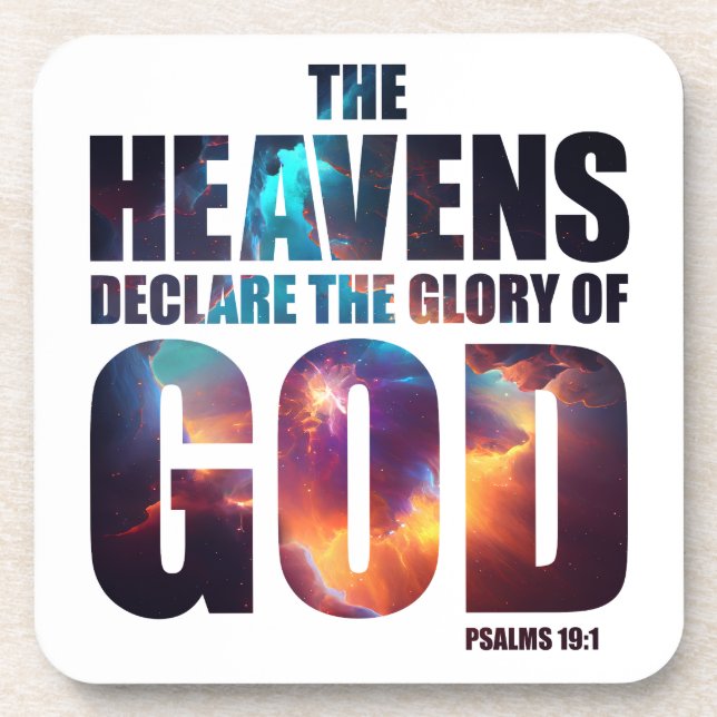 Christian Creation: Heavens Declare Glory of GOD Coaster (Front)