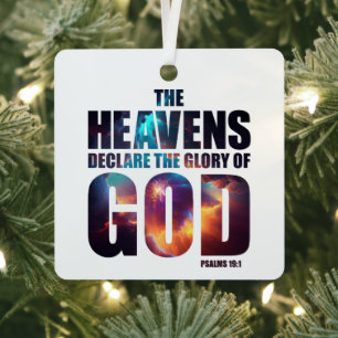 Christian Creation: Heavens Declare Glory of GOD Metal Tree Decoration