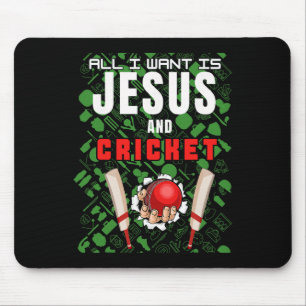 Christian Cricketer Funny Saying All I Want Is Jes Mouse Mat