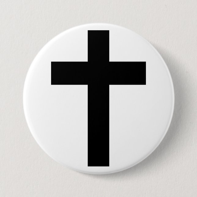 Christian Cross 7.5 Cm Round Badge (Front)