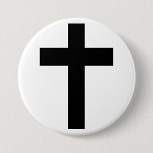 Christian Cross 7.5 Cm Round Badge