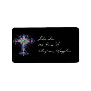 Christian Cross Address Label
