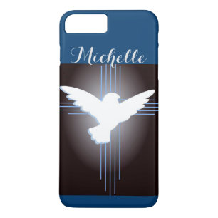 Christian Cross and Dove Personalised iPhone 8 Plus/7 Plus Case