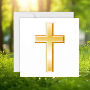 Christian Cross Announcement/Invitation Card