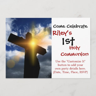 Christian Cross at Easter Sunrise Service Invitation