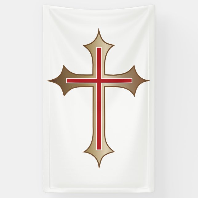 Christian cross banner (Vertical)