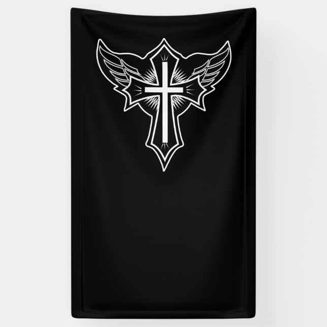 Christian cross banner (Vertical)