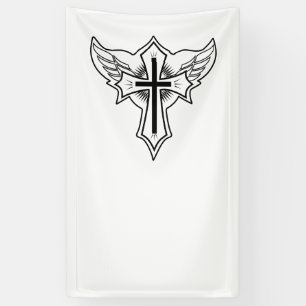 Christian cross banner