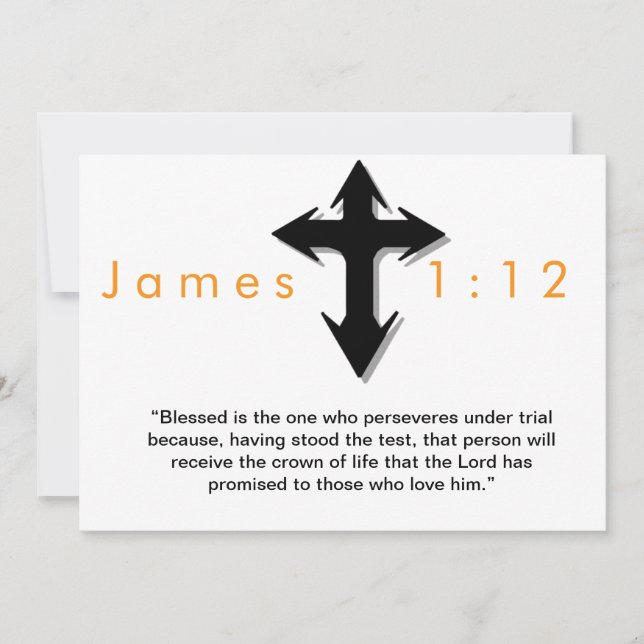 Christian Cross Black mousepad Invitation (Front)