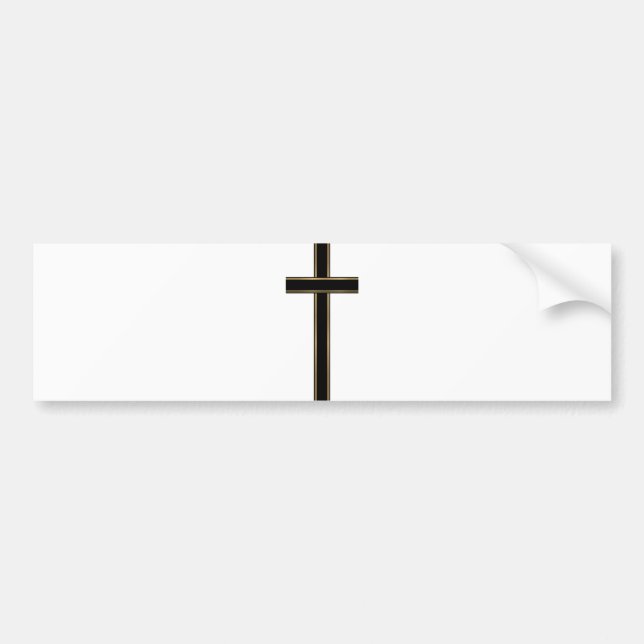 Christian cross bumper sticker (Front)