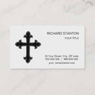 Christian cross business card