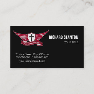 Christian cross business card