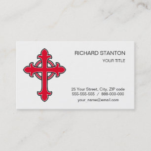 Christian cross business card