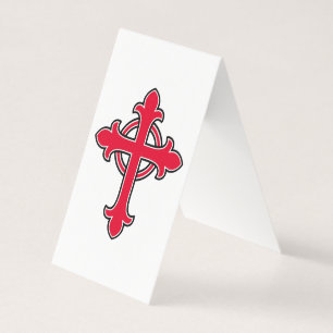Christian cross business card