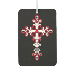 Christian cross car air freshener