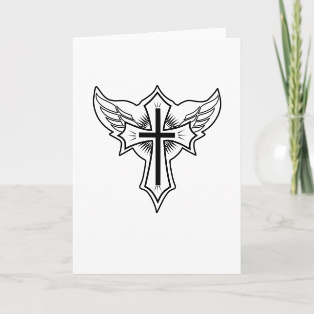 Christian cross card (Front)